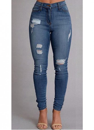 Women's Distressed Skinny Jeans 